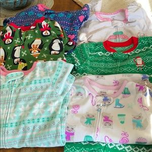 Carter’s  6 piece lot of 4t footie pajamas